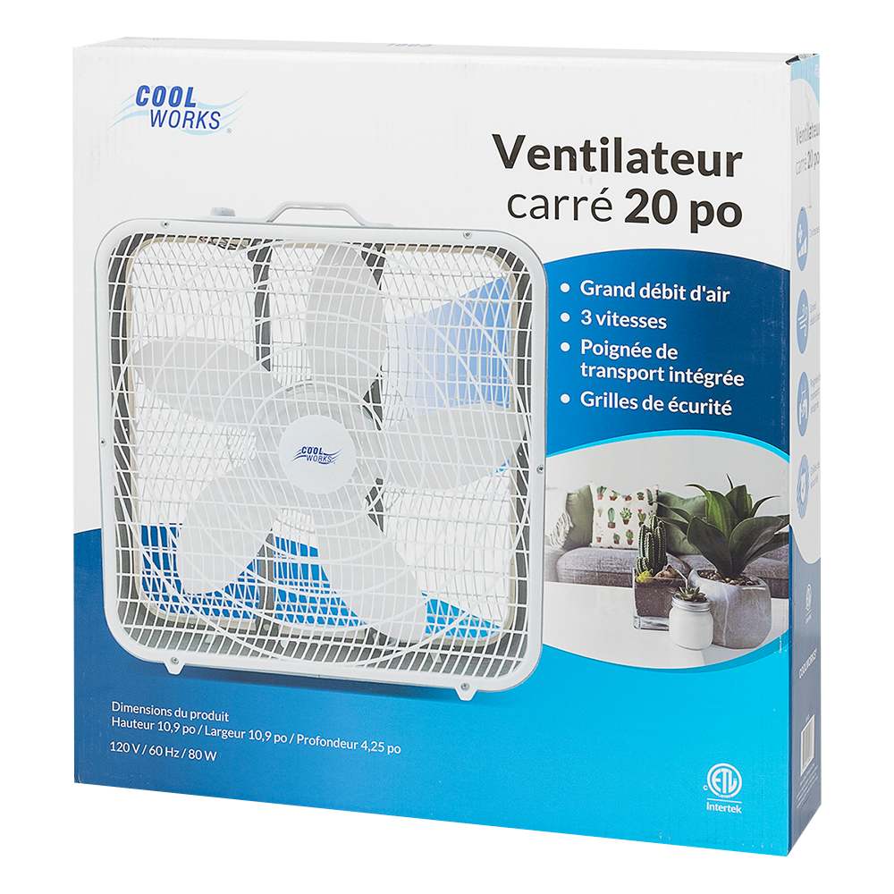 Ventilateur de plancher 20 po à 3 vitesses