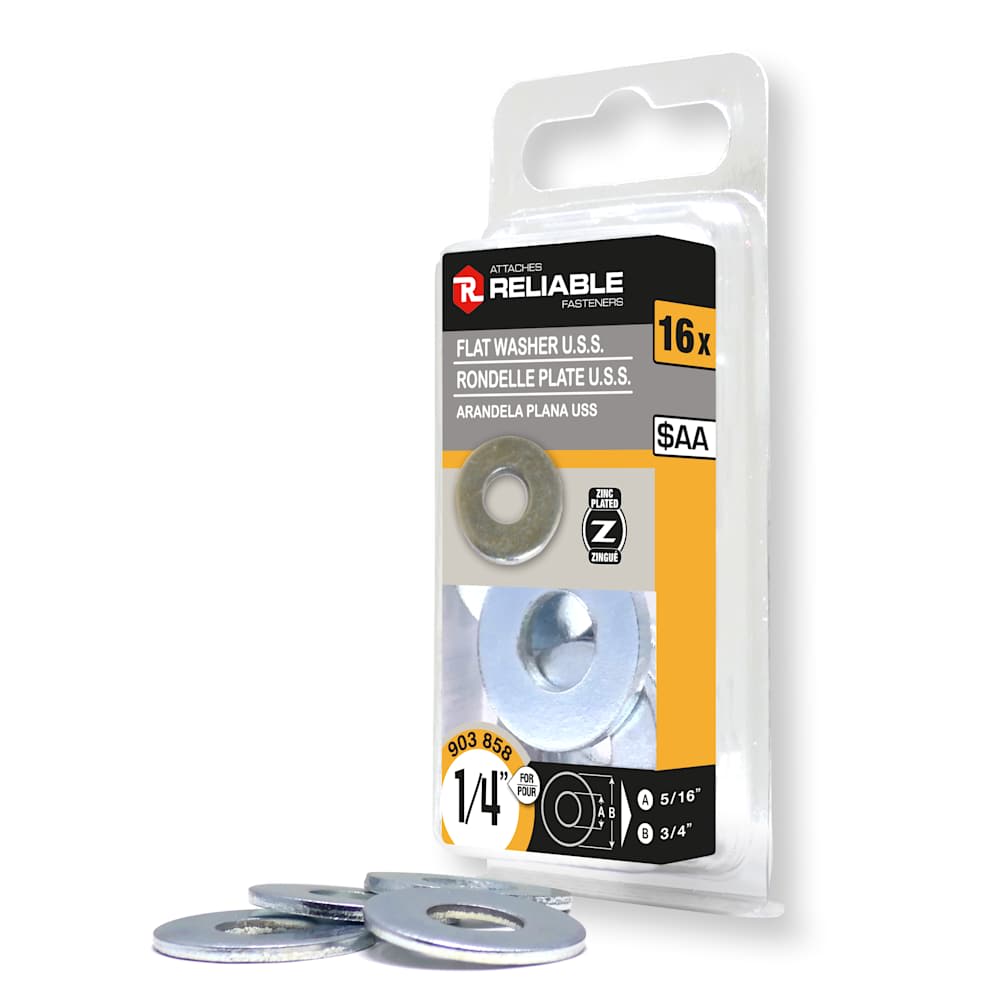 Flat Washers 1/4 in. Pkg/16