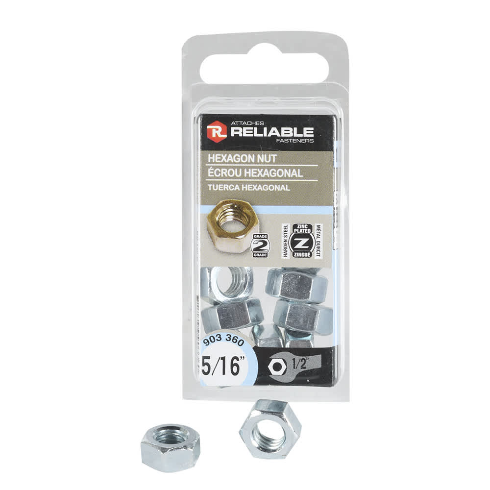 Hex Nuts 5/16 in. Pkg/12
