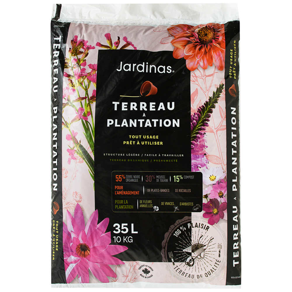 Terreau à plantation pour fleurs annuelles et vivaces 35 L