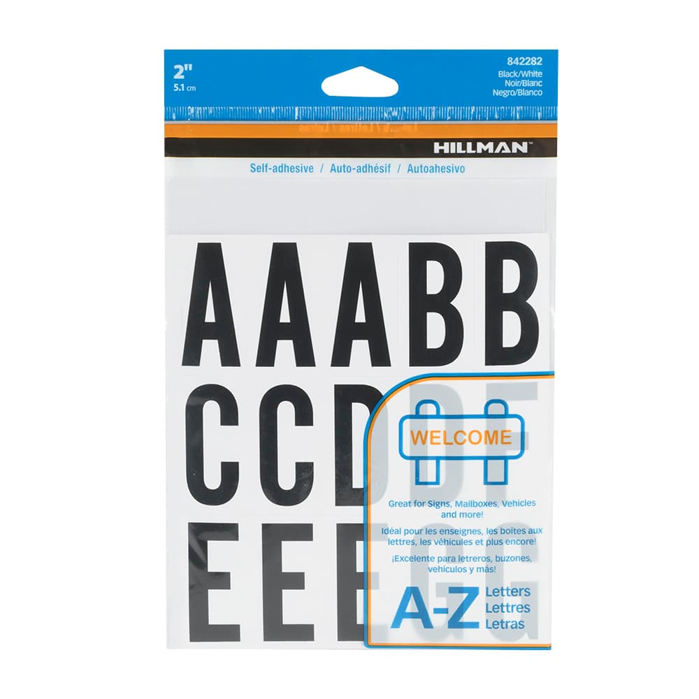 Lettres adhésives en vinyle 2 po