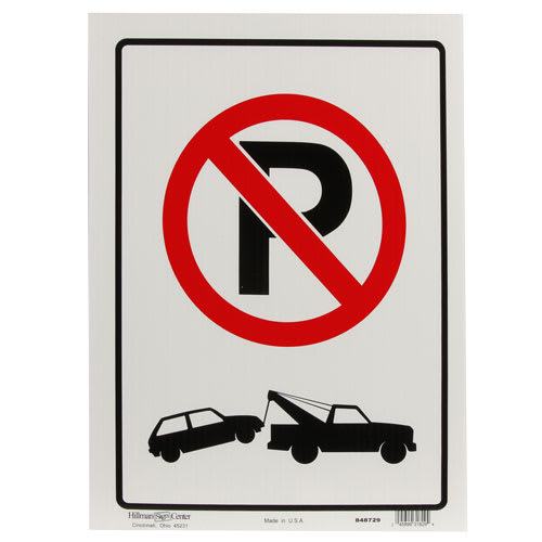 Pancarte Stationnement interdit 12 po x 16 po