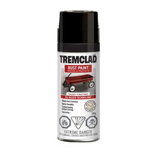 Peinture antirouille Tremclad noir semi-lustré 340 g