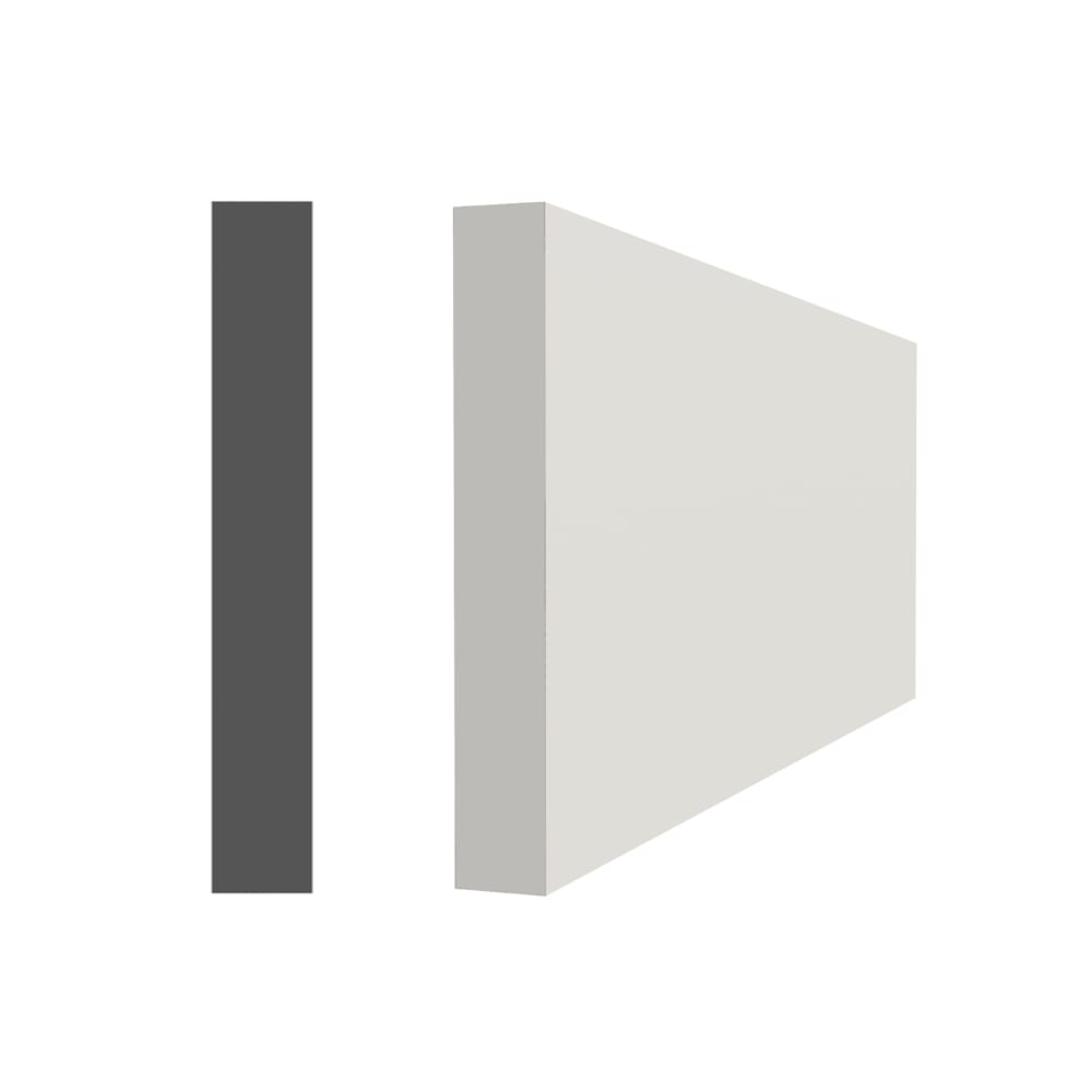 Rectangle en PVC 7/32 po x 1 1/2 po x 8 pi