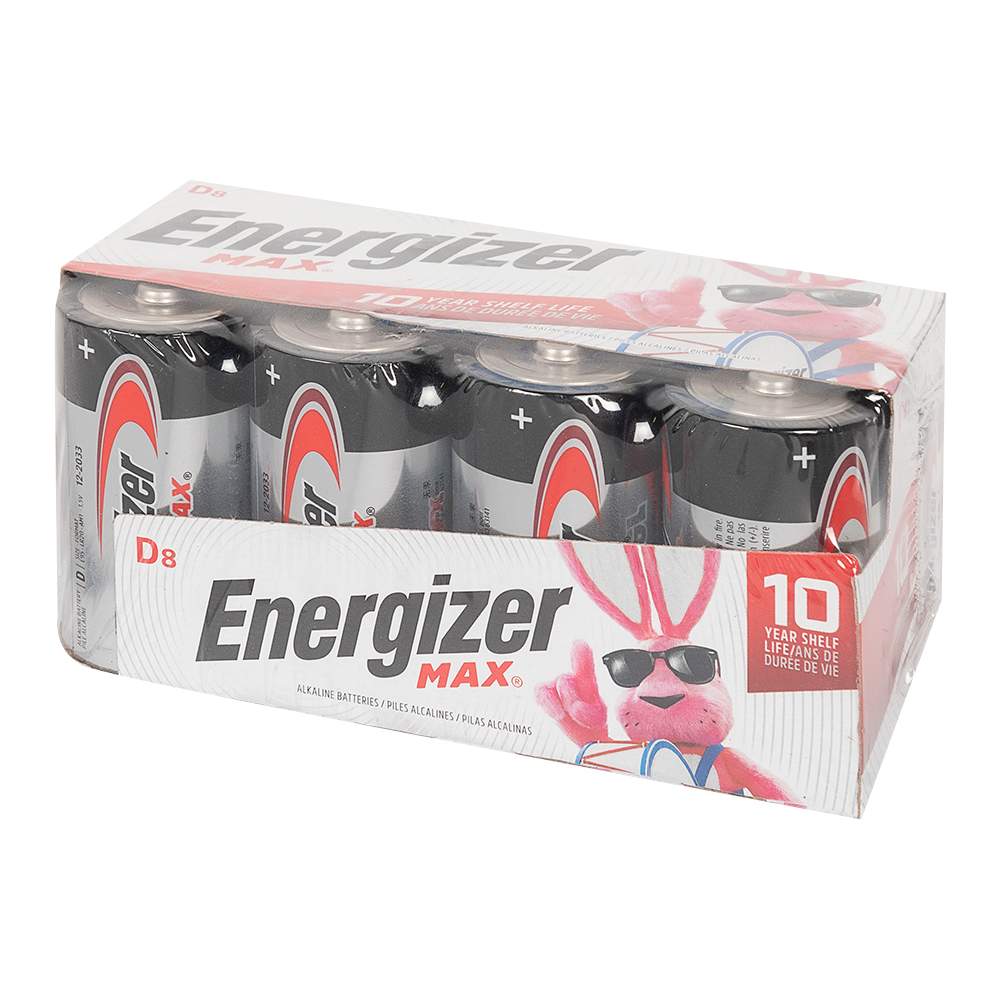 Energizer Max D Batteries Pkg/8