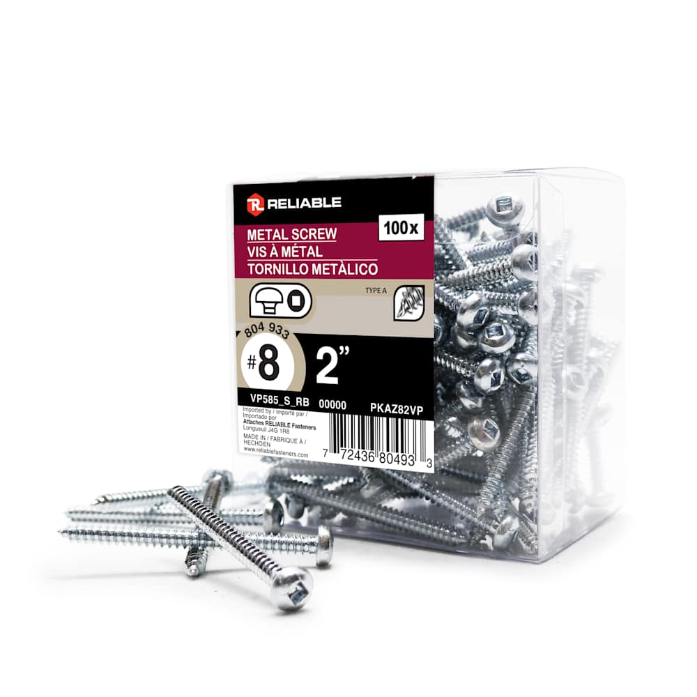 Metal Screws 2 in. n° 8 (100-Pack)