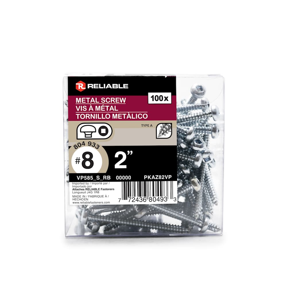 Metal Screws 2 in. n° 8 (100-Pack)