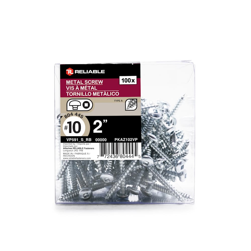 Metal Screws 2 in. n° 10 (100-Pack)