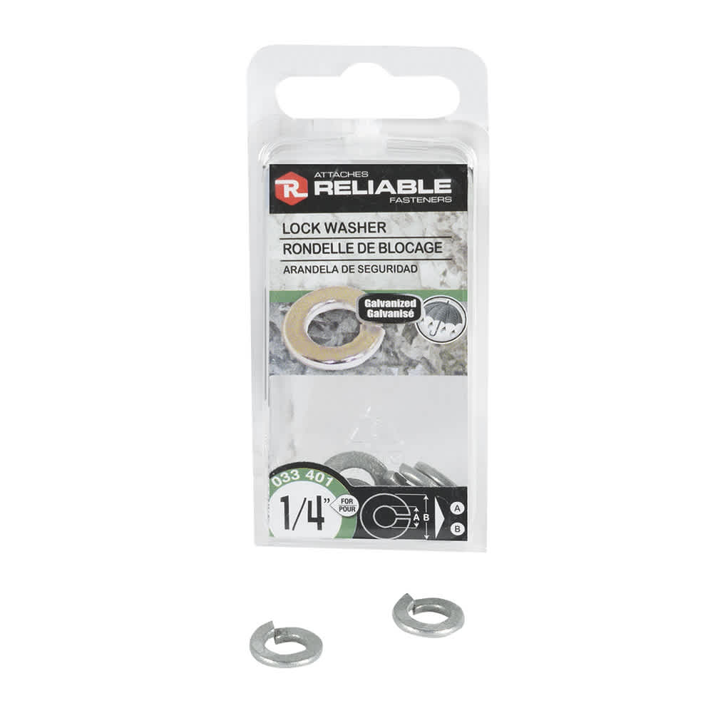 Galvanized Lock Washers1/4 in. Pkg/8
