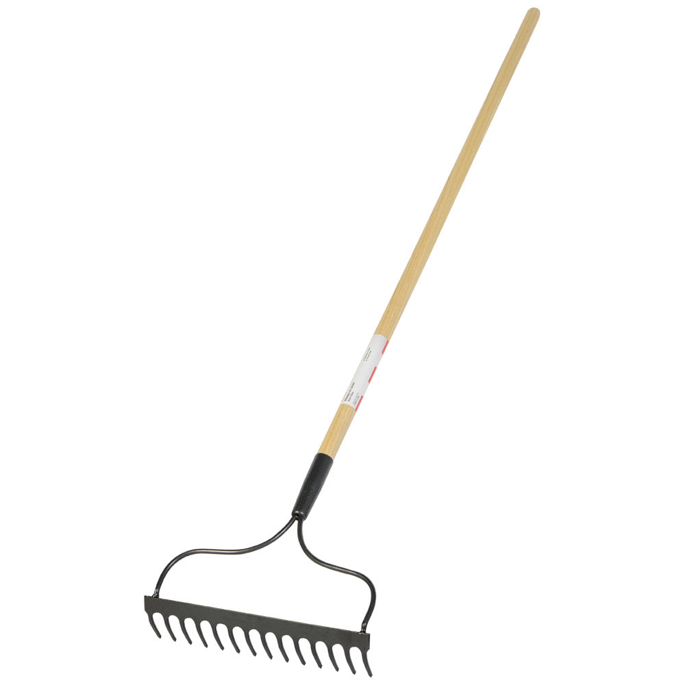 Râteau à arceau en acier avec manche en bois 14 dents NEKTRA