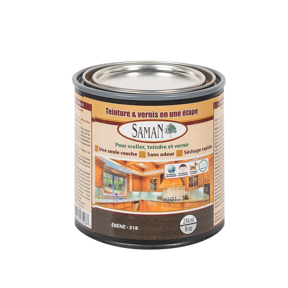 Teinture & vernis  ébène 236 ml