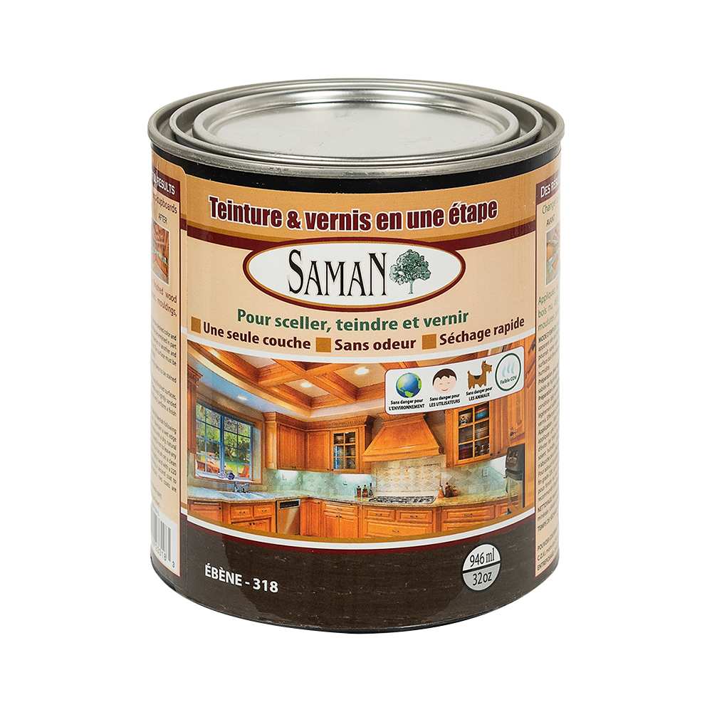 Teinture & vernis  ébène 946 ml