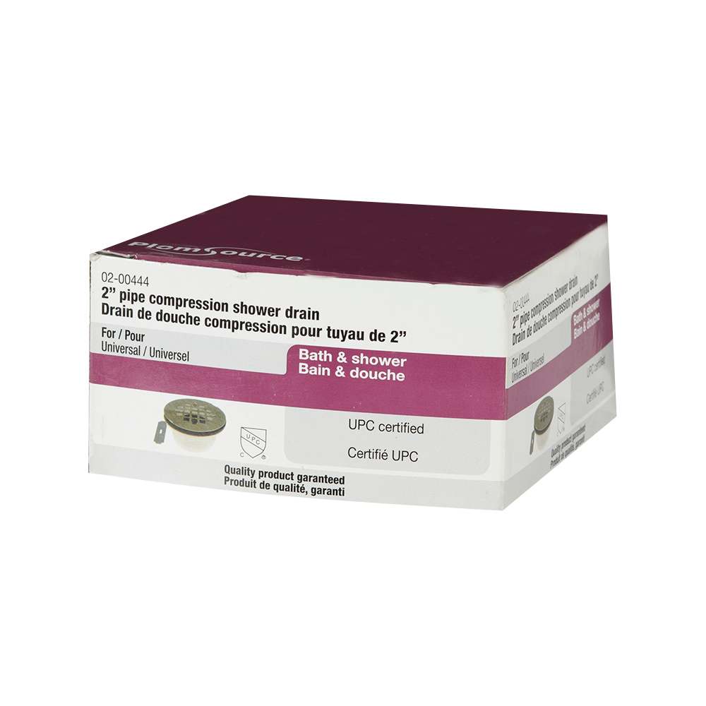 Drain de douche sans colle 2 po