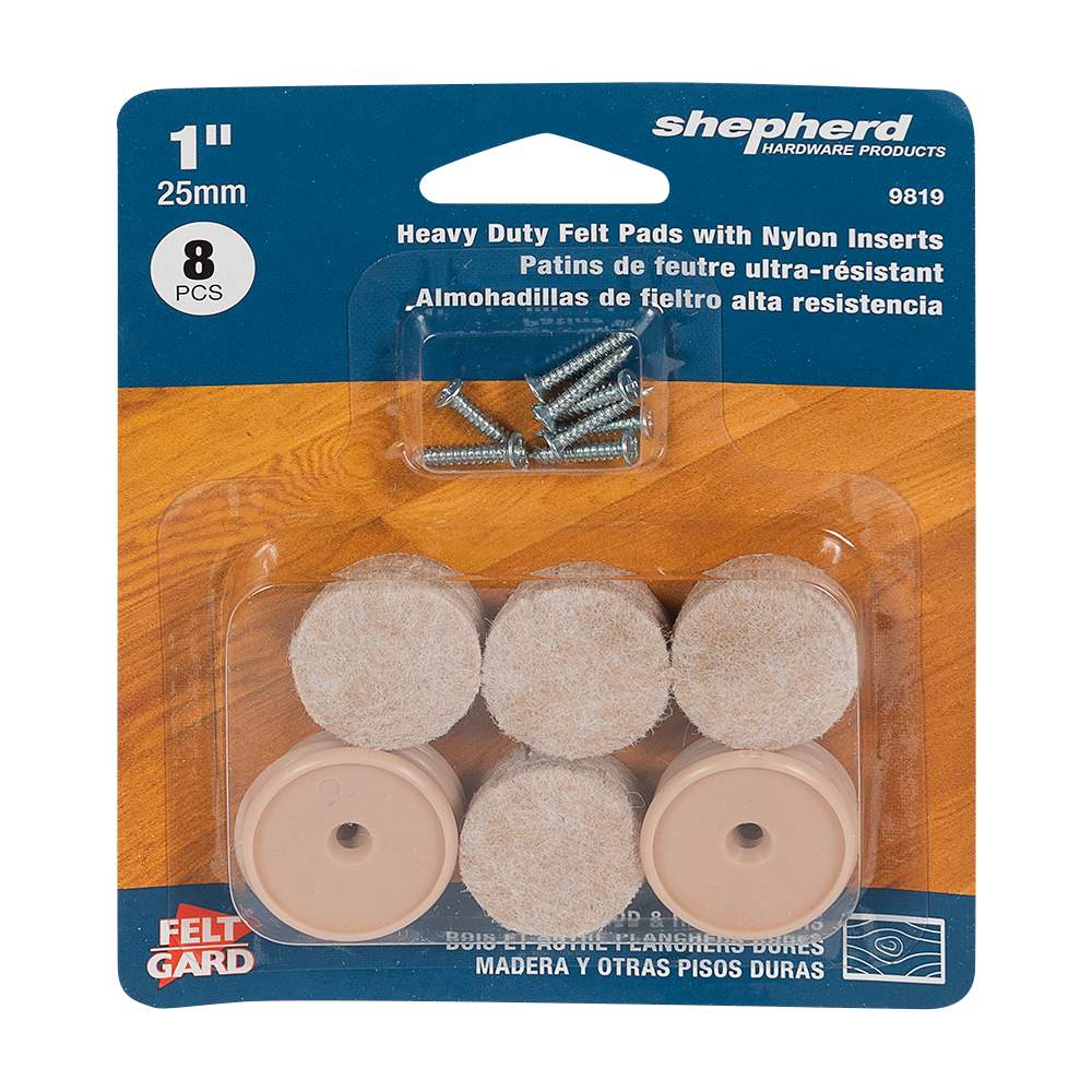 Felt Gard Felt Pads 1 in. Pkg/8