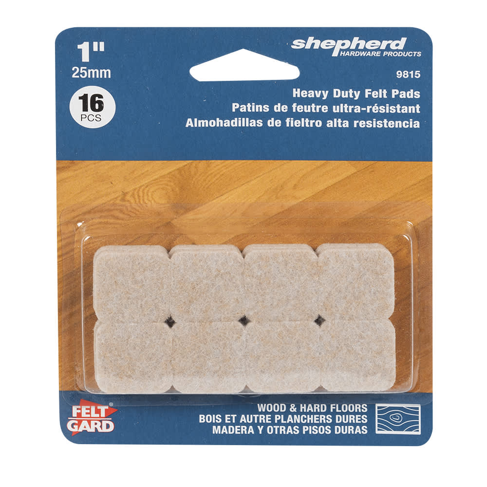 Patins de feutre 1 po FeltGard Pqt/16