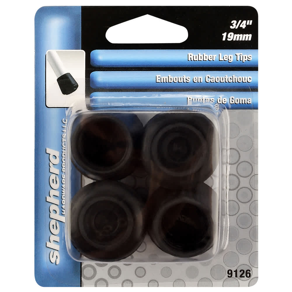 Rubber Leg Tips 3/4 in. Pkg/4