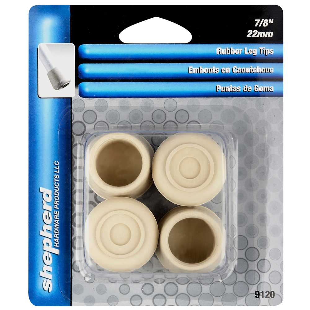 Rubber Leg Tips 7/8 in. Pkg/4