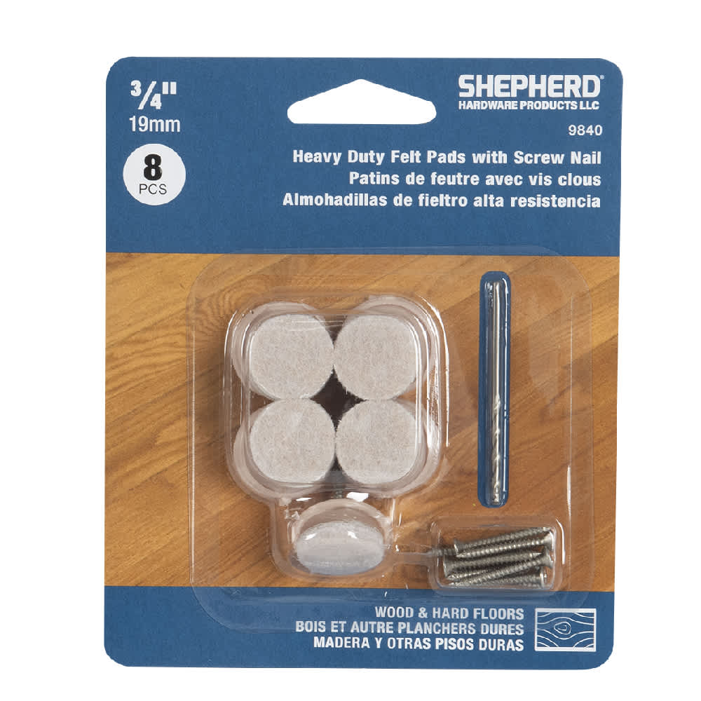 Felt Gard Felt Pads 3/4 in. Pkg/8