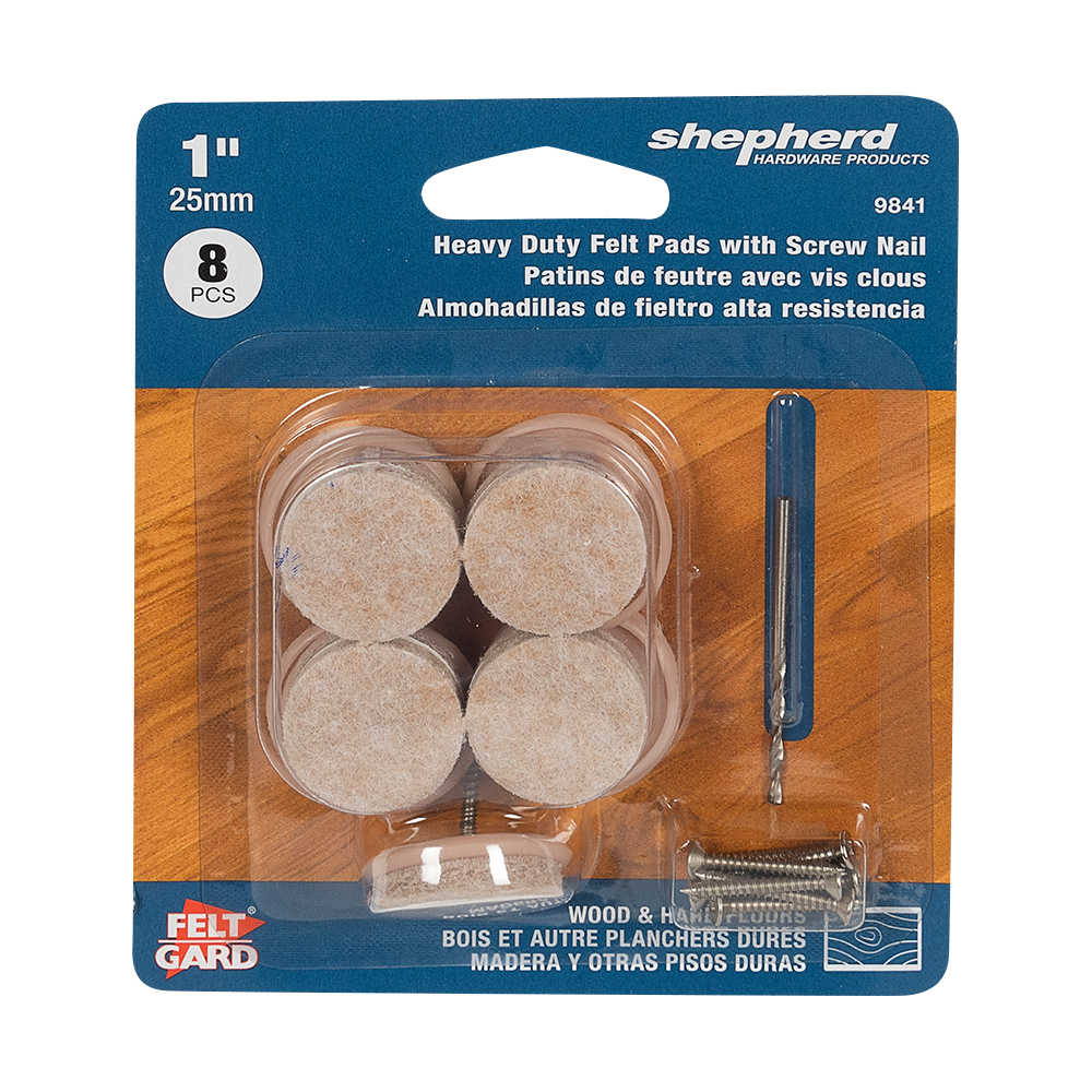 Felt Gard Felt Pads 1 in. Pkg/8