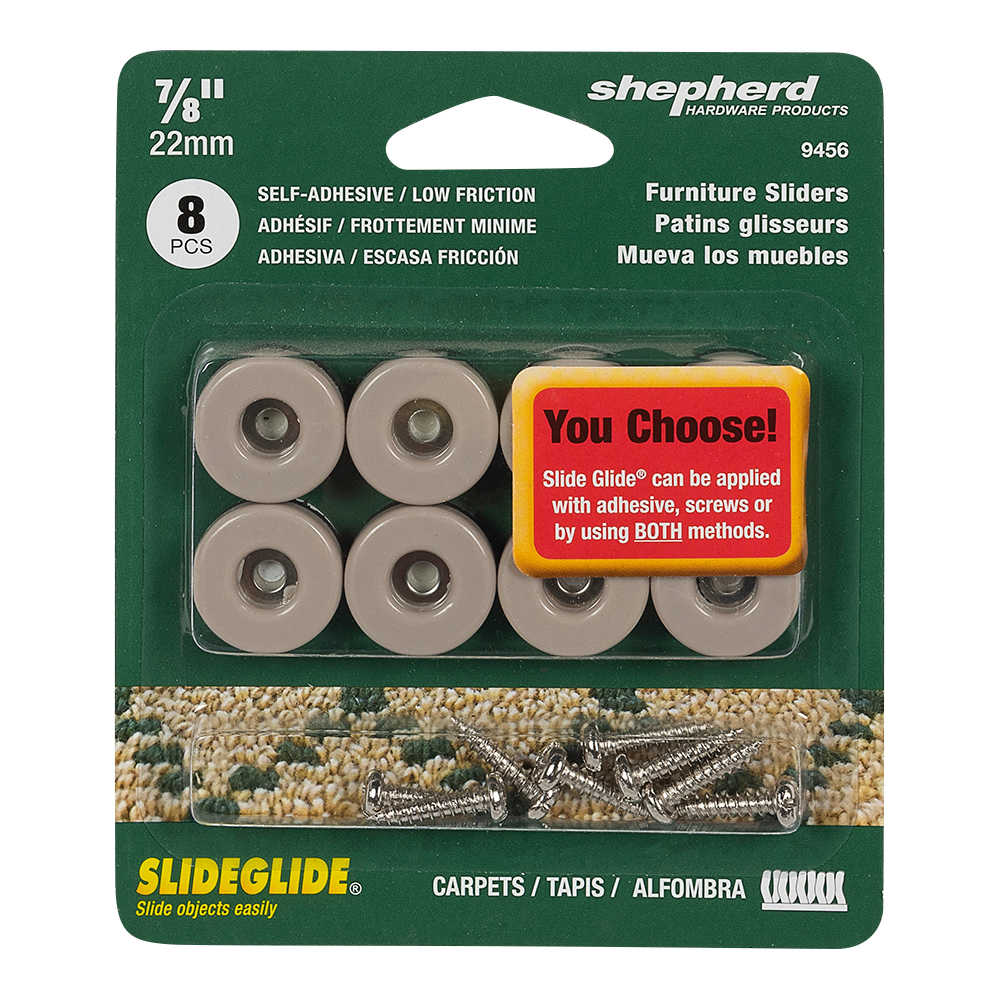 Patins glisseurs 7/8 po SlideGlide Pqt/8