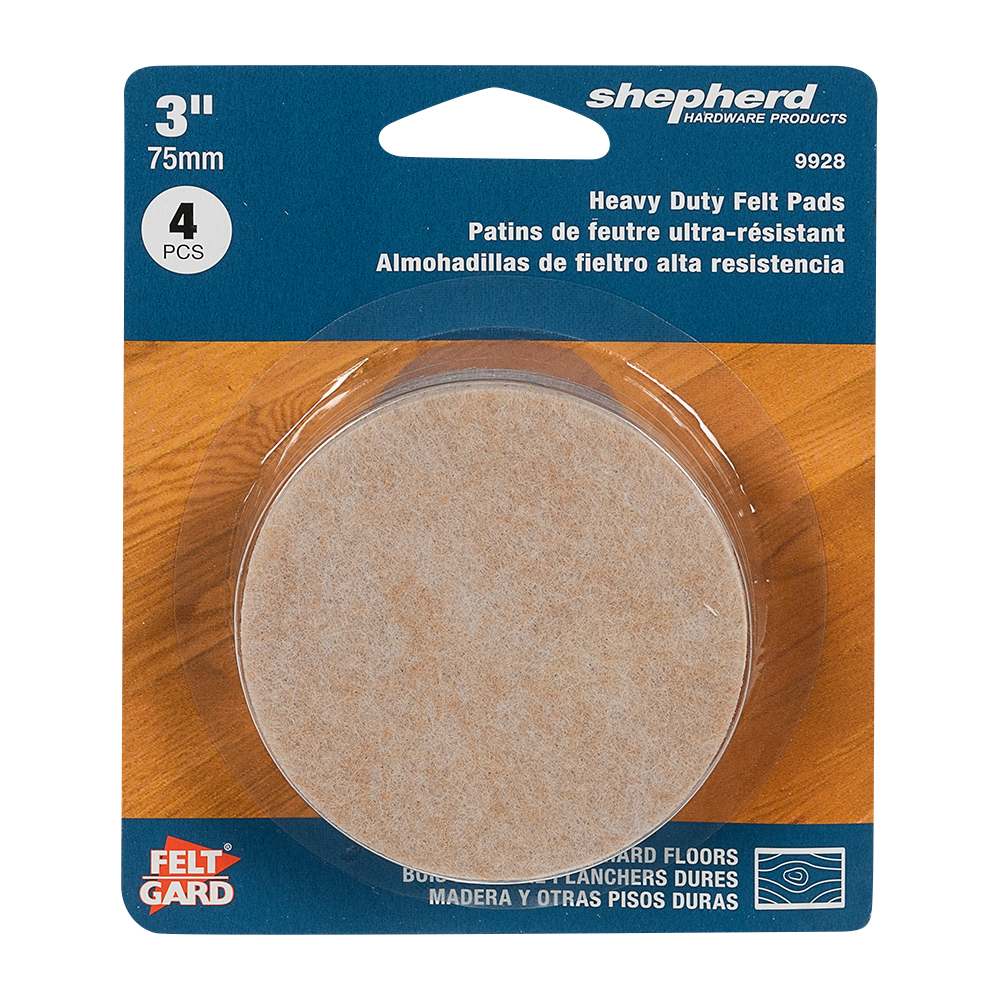 Felt Gard Felt Pads 3 in. Pkg/4