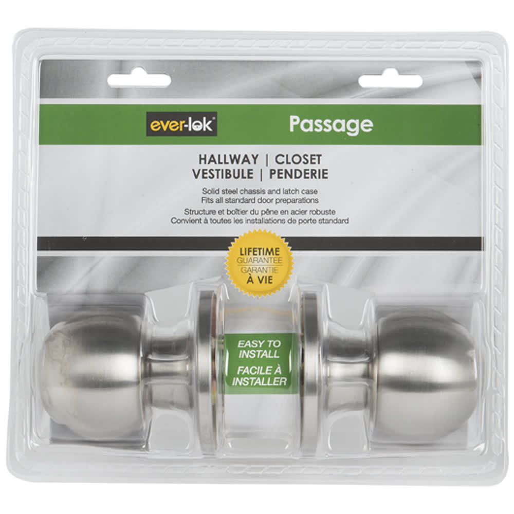 Poignée de porte de passage acier inoxydable