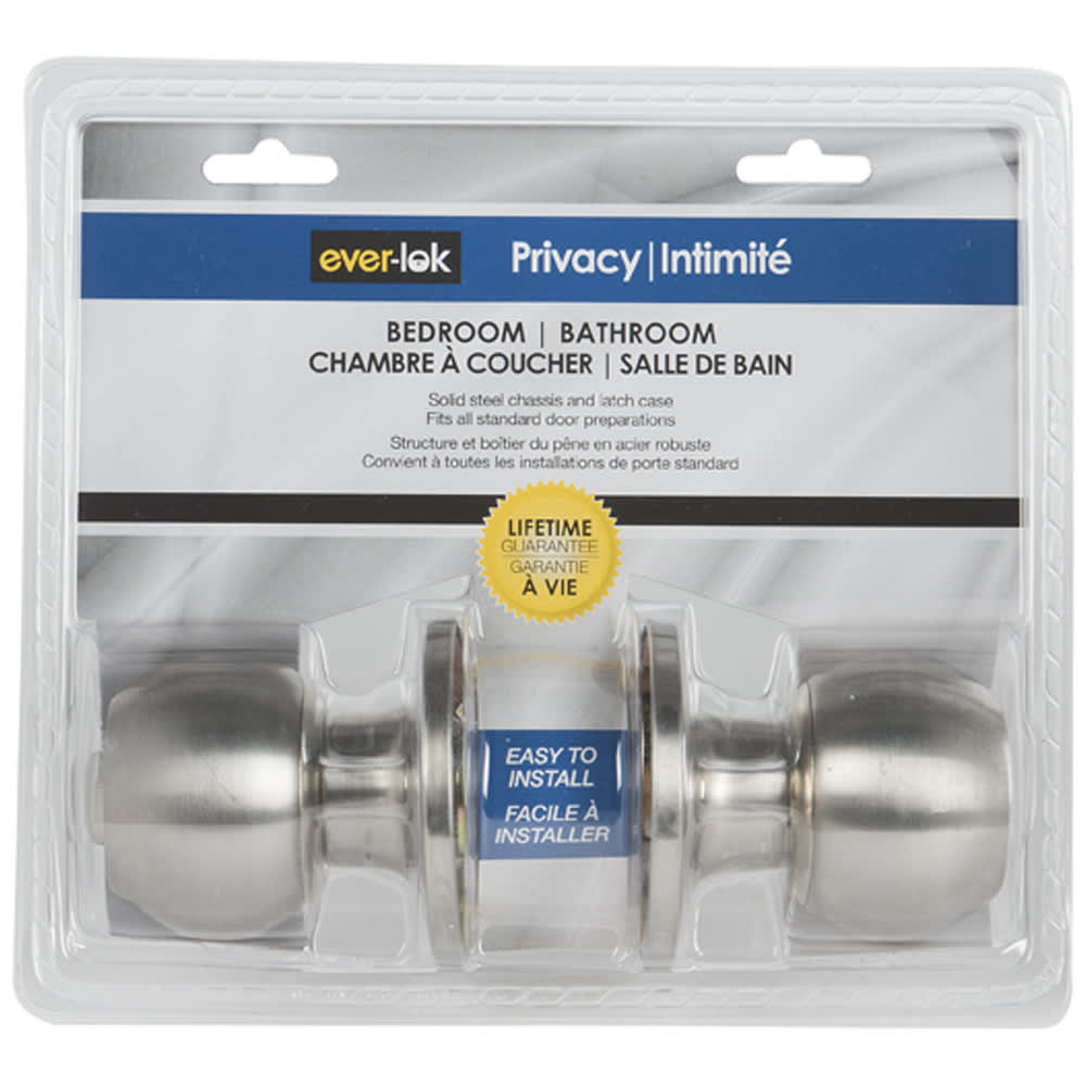 Poignée de porte de salle de bains acier inoxydable