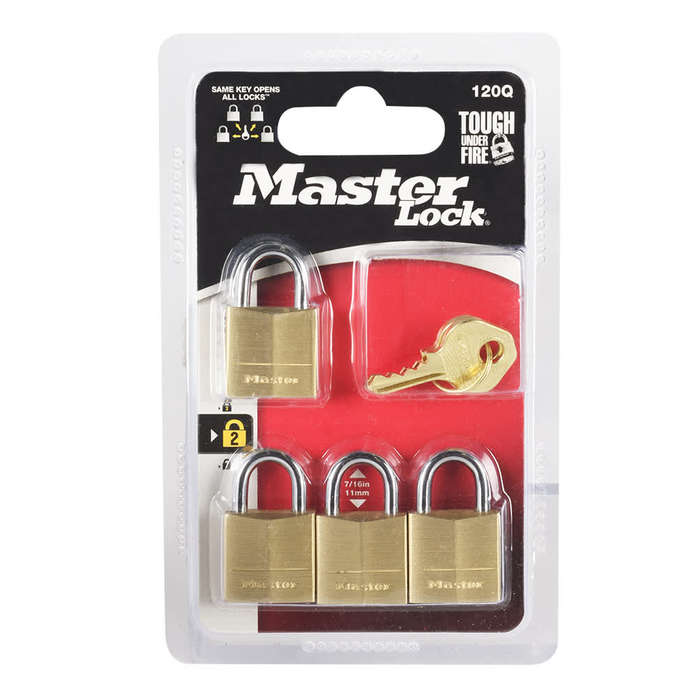 Cadenas à clés identiques 3/4 po Pqt/4