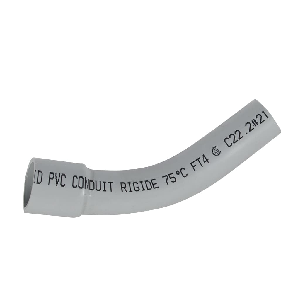 Coude 45° pour conduit électrique en PVC 3/4 po MxF