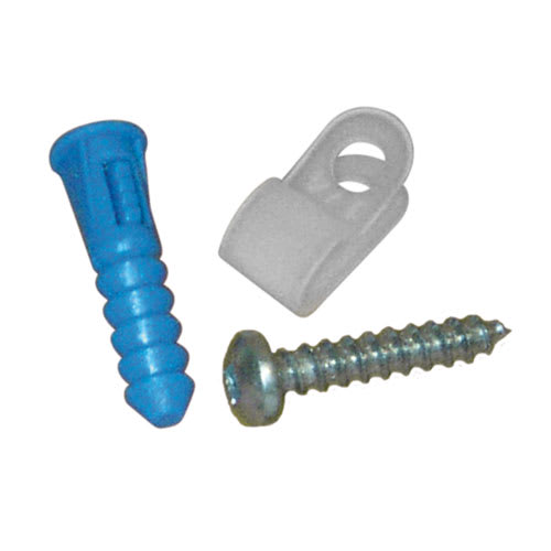 Crochets arrières et ancrages pour tablettes grillagées Pqt/10