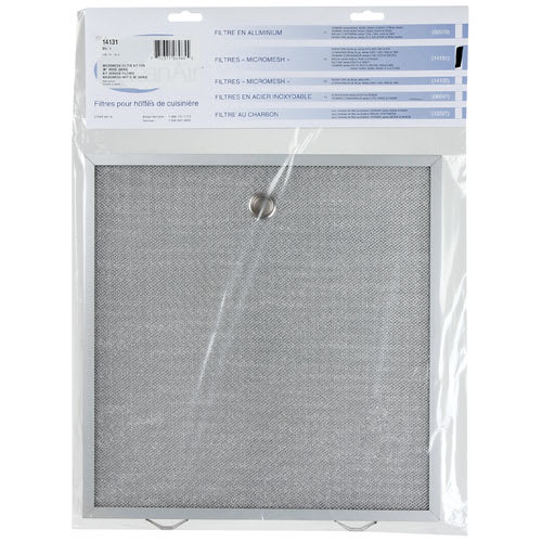 Filtres en aluminium pour hotte de cuisine 14 1/16 po x 13 3/4 po Pqt/2
