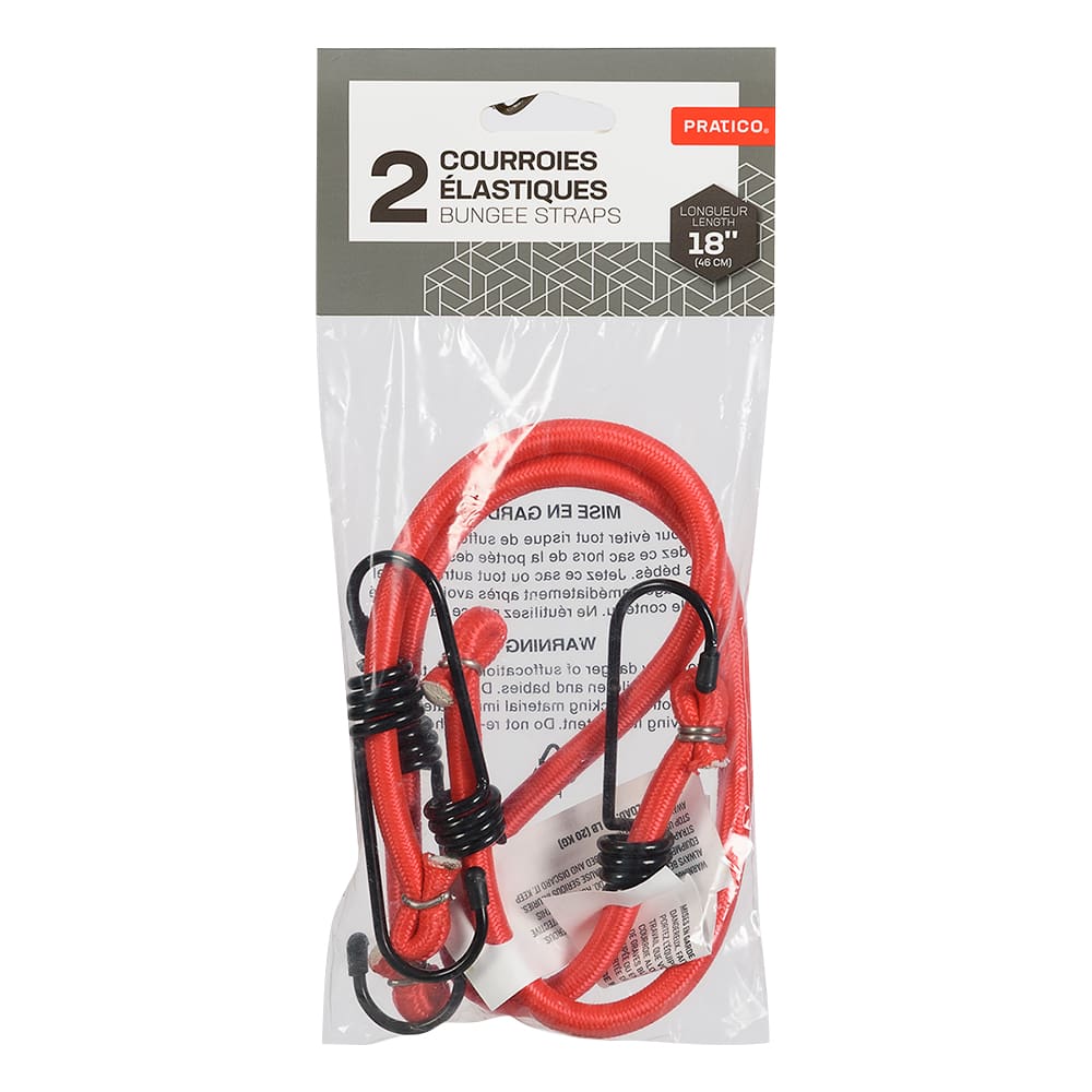Bungee Straps 18&nbsp;in. Pkg/2