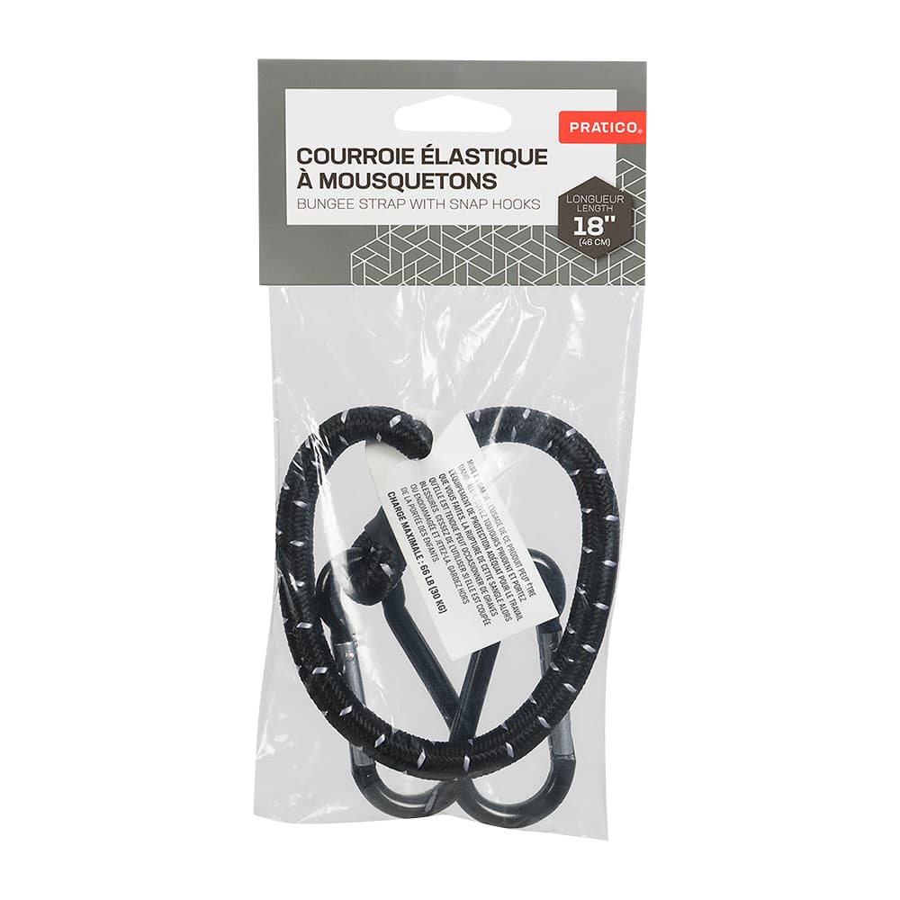 Courroie élastique à mousqueton 18&nbsp;po