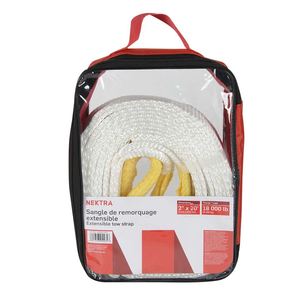 Sangle de remorquage extensible 2&nbsp;po&nbsp;x&nbsp;20&nbsp;pi NEKTRA