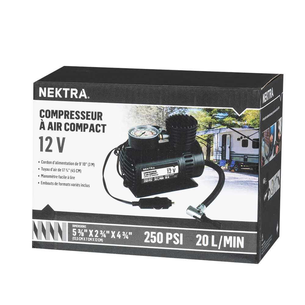 Compresseur à air compact 12&nbsp;V NEKTRA
