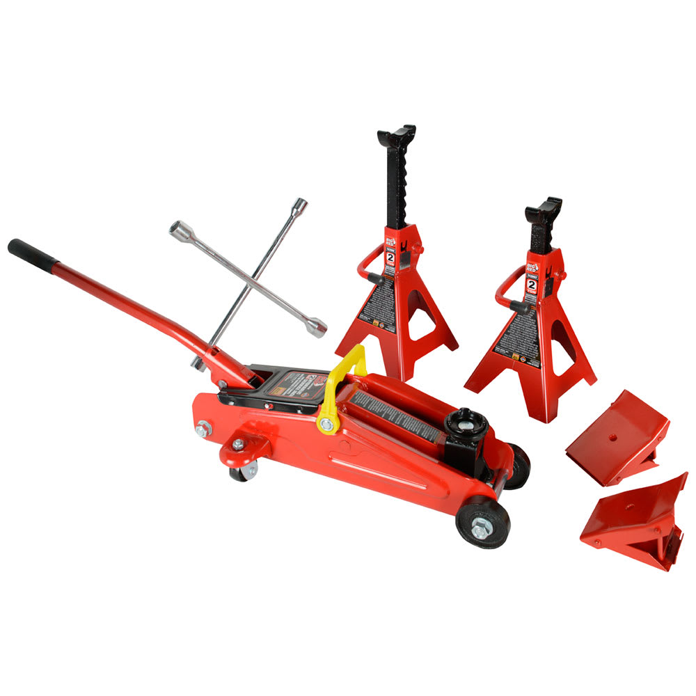 Ensemble de cric hydraulique sur roues 2 tonnes