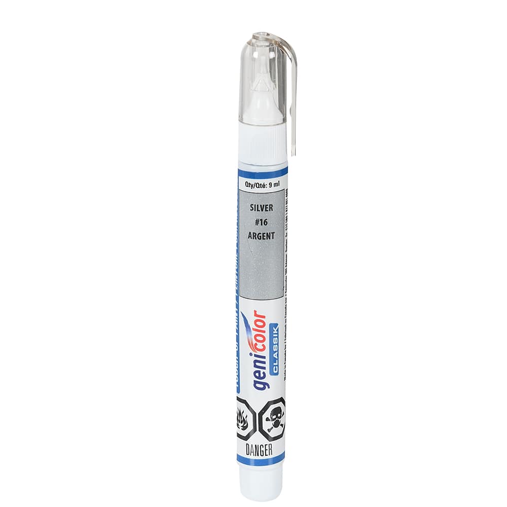 Stylo de retouches pour automobiles Genicolor 9&nbsp;ml argent&nbsp;n° 16