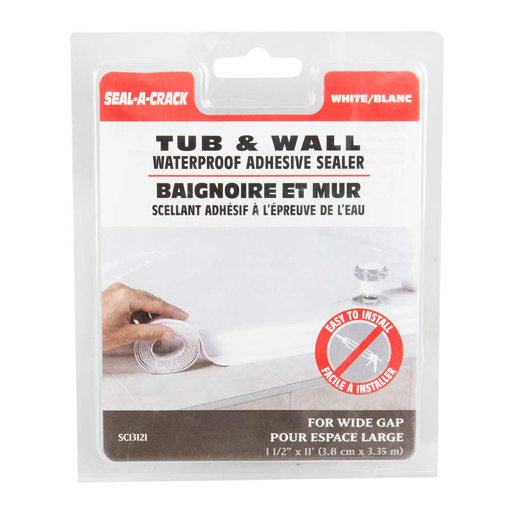 Scellant adhésif pour baignoire/mur 1&nbsp;1/2&nbsp;po x 11 pi