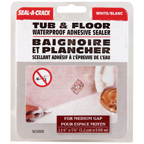 Scellant adhésif pour baignoire/plancher 1 1/4 po x 5,6 pi