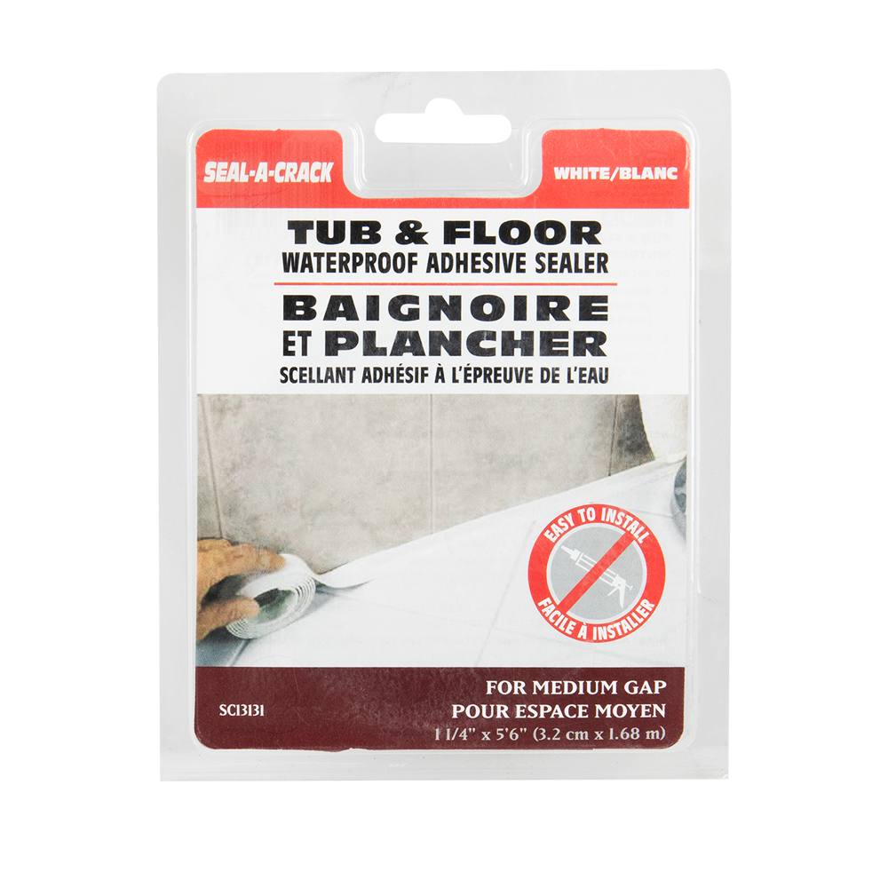Scellant adhésif pour baignoire/plancher 1 1/4 po x 5,6 pi
