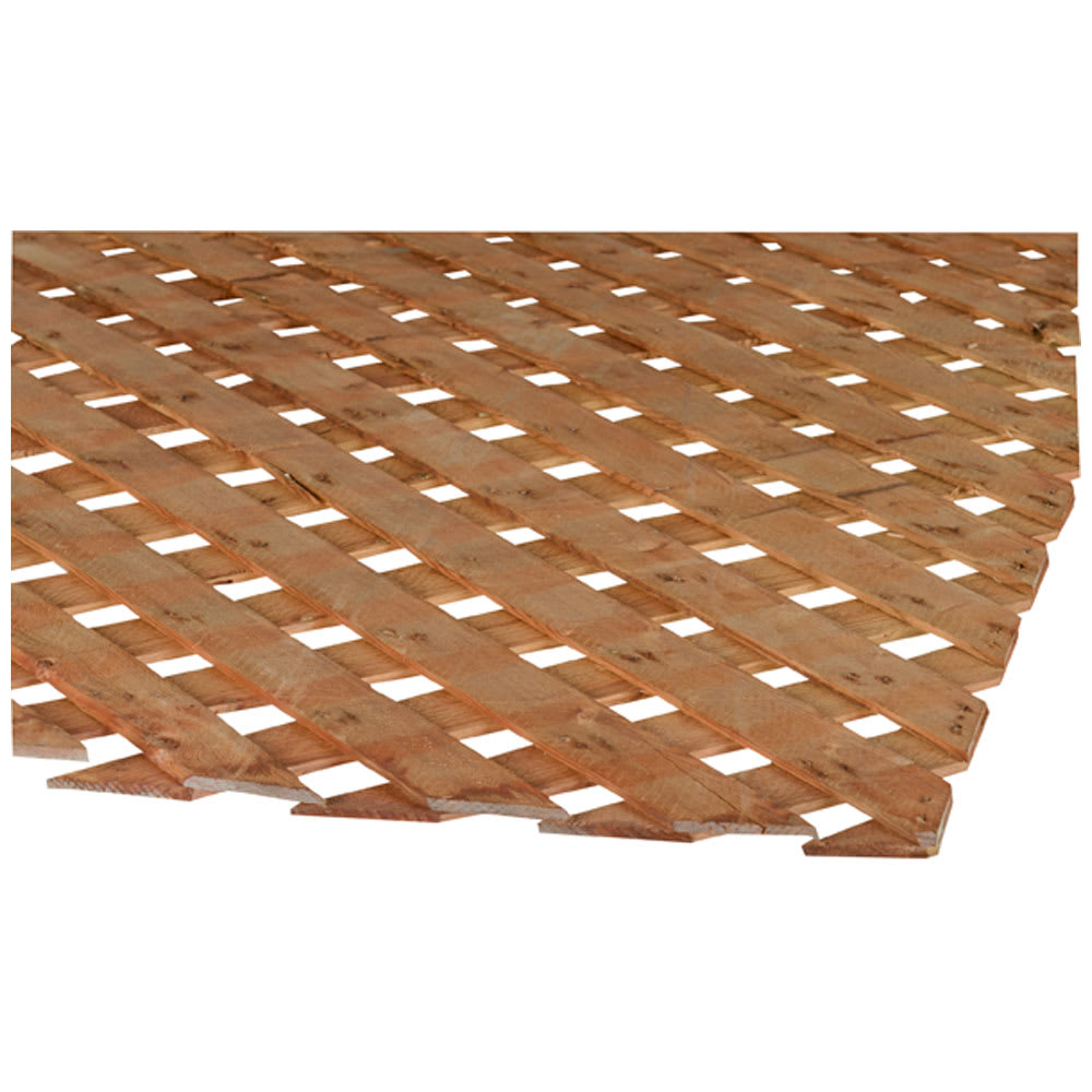 Brown Treated Wood Privacy Plus Lattice 4 ft. x 8 ft.