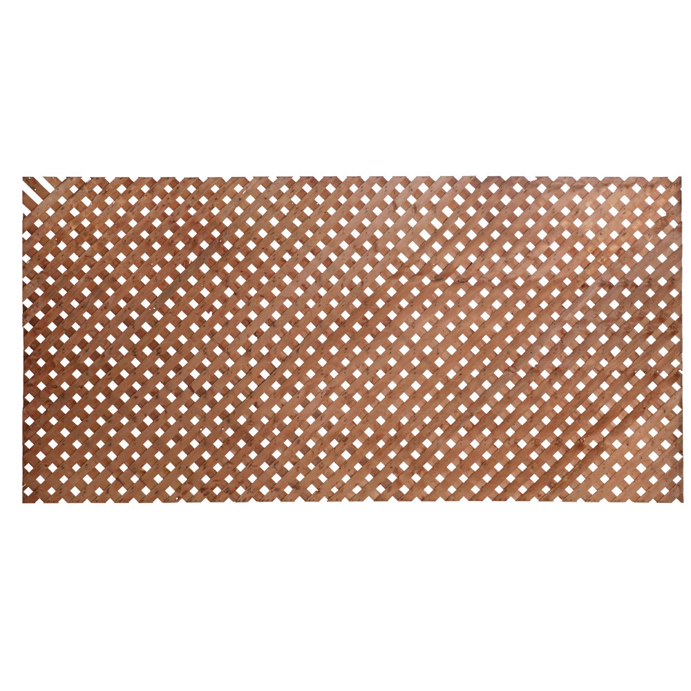 Brown Treated Wood Privacy Plus Lattice 4 ft. x 8 ft.
