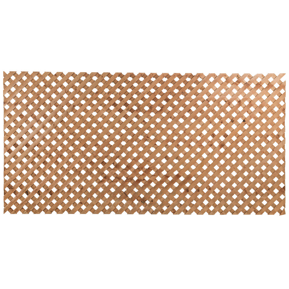 Treillis intimité robuste en bois traité brun 4 pi x 8 pi