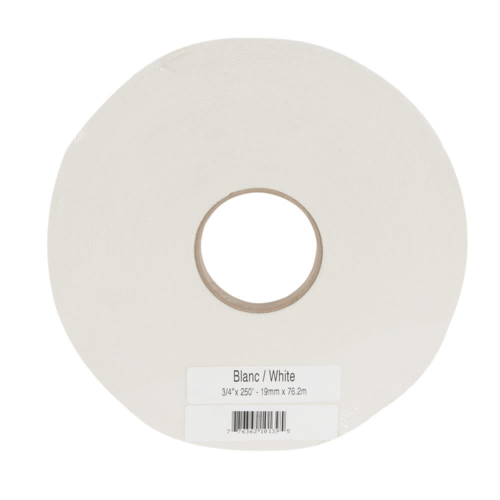 Placage de chant en mélamine blanche 3/4&nbsp;po&nbsp;x&nbsp;250&nbsp;pi