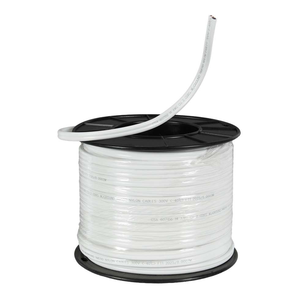 Fil électrique d'intérieur NMD-90, 14/2 blanc 50 m