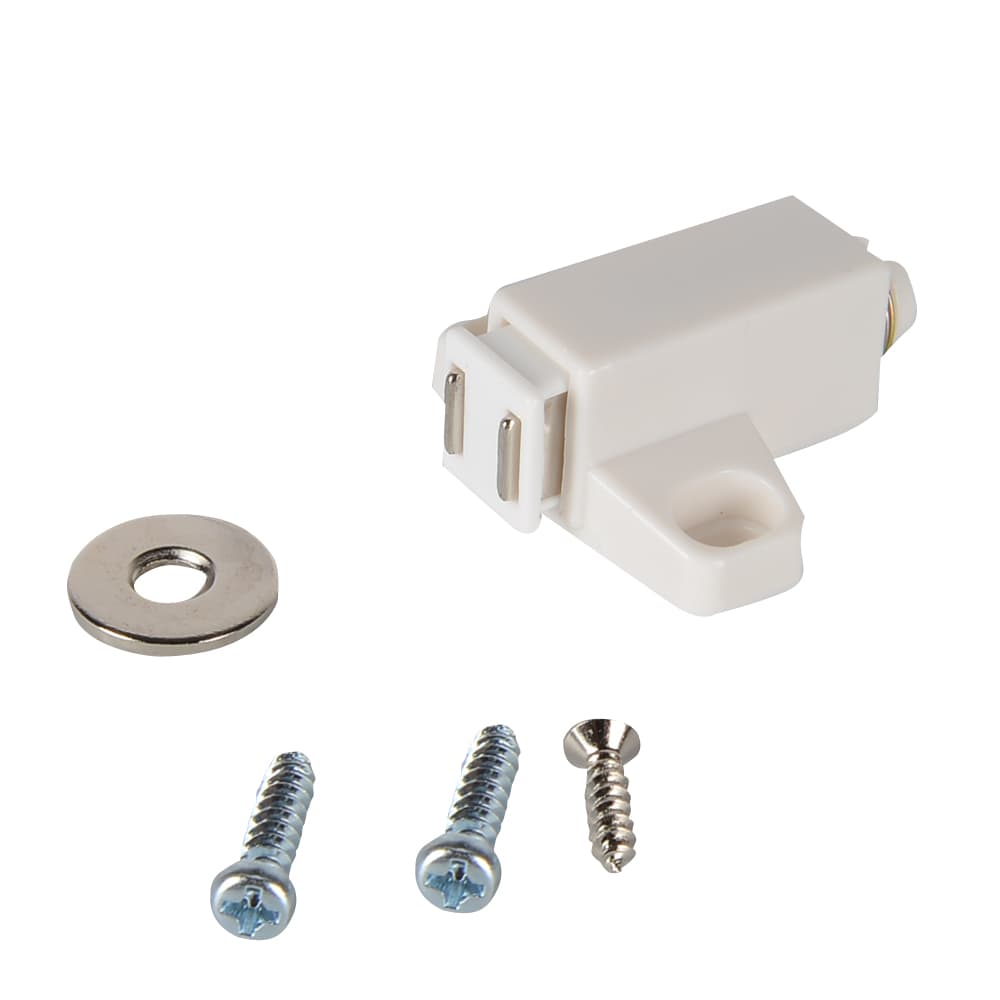 Loquet magnétique simple à ouverture automatique en plastique blanc