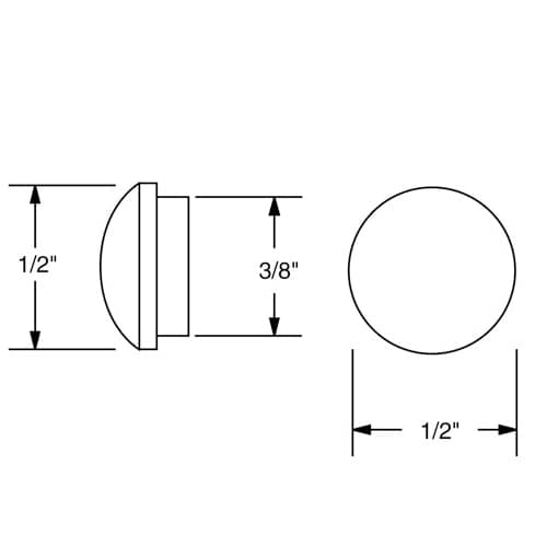 Wooden Screw Plugs 1/2 in. Maple Pkg/25