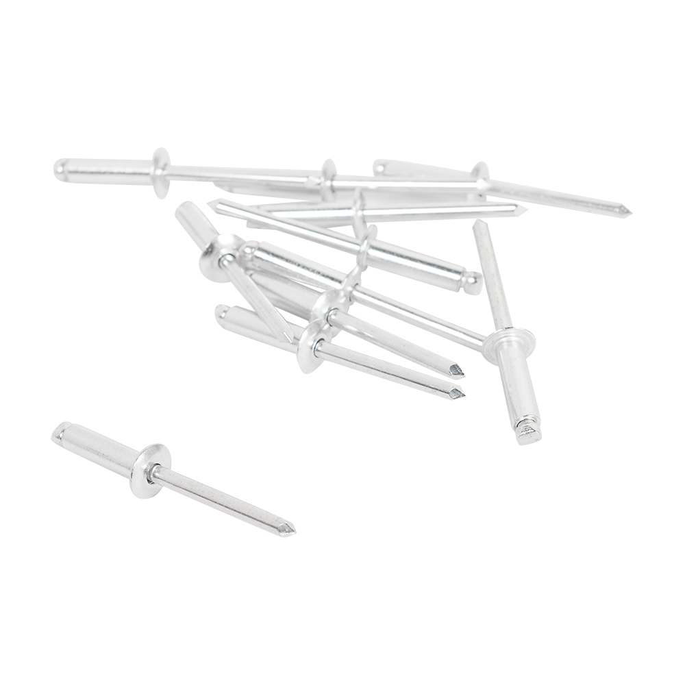 Rivets d'aluminium longs 3/16 po Pqt/12