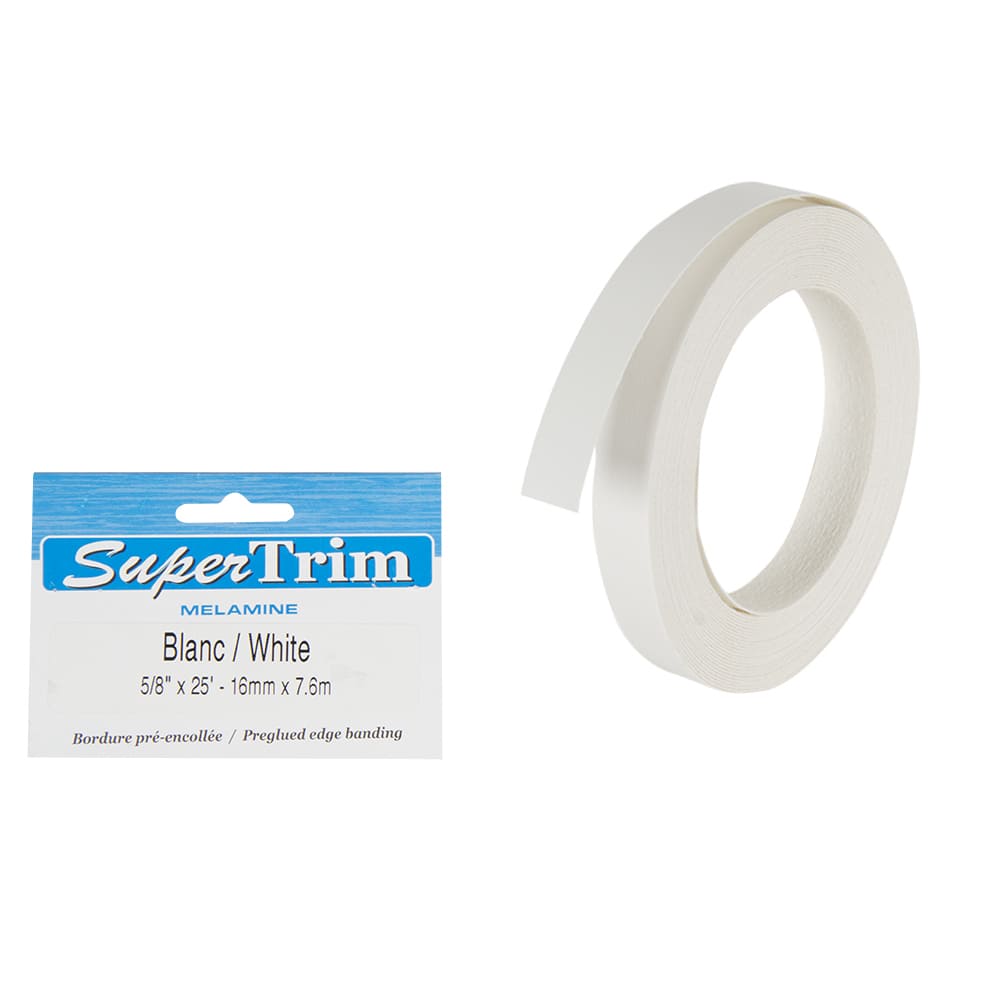 White Melamine Edgebanding 5/8 in. x 25 ft.