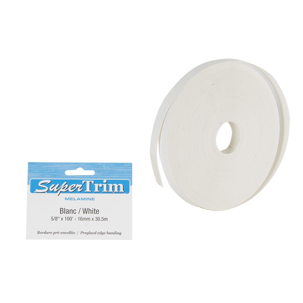 White Melamine Edgebanding 5/8 in. x 100 ft.